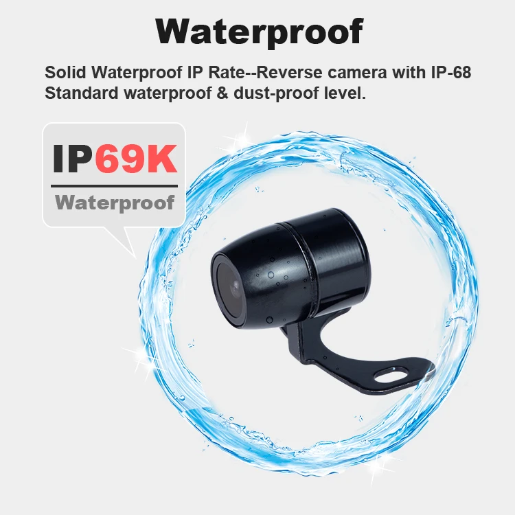 Ip68 Waterproof Car Front View Camera Car Bumper Camera 18.5mm Mini Hidden Rear View Reverse