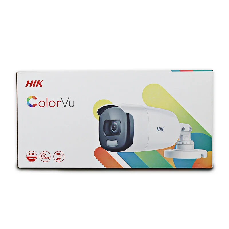 Full Color CCTV Camera DS-2CE12HFT-F ColorVu Series 5MP Bullet CVI CVBS ...