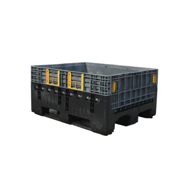 Large Nestable and Foldable Plastic Pallet Container Collapsible Crate Bulk Storage Box for Sale Stackable and Portable