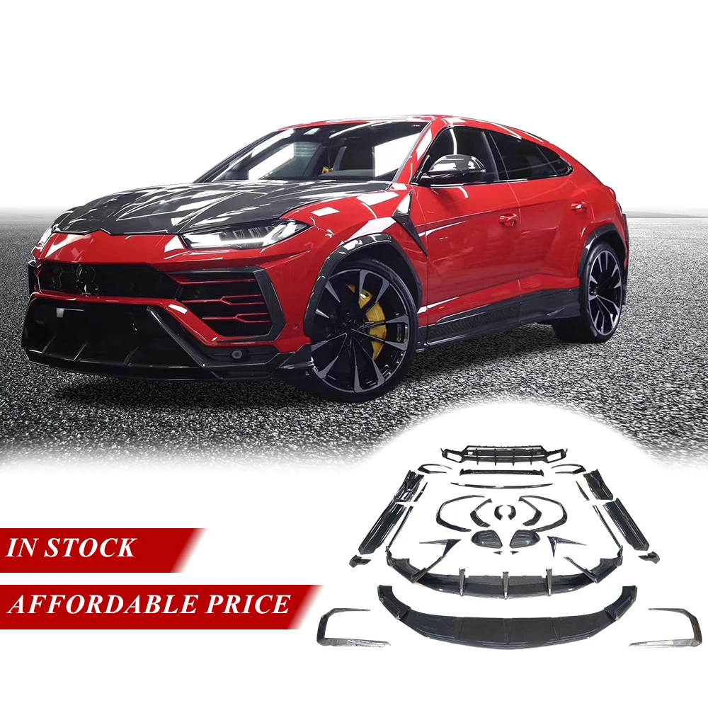 Tuning Parts Top-C Style Dry Carbon Fiber Side Skirts Front Rear Lip Spoiler Wing Wheel Arch Wide Body Kits for Lamborghini Urus