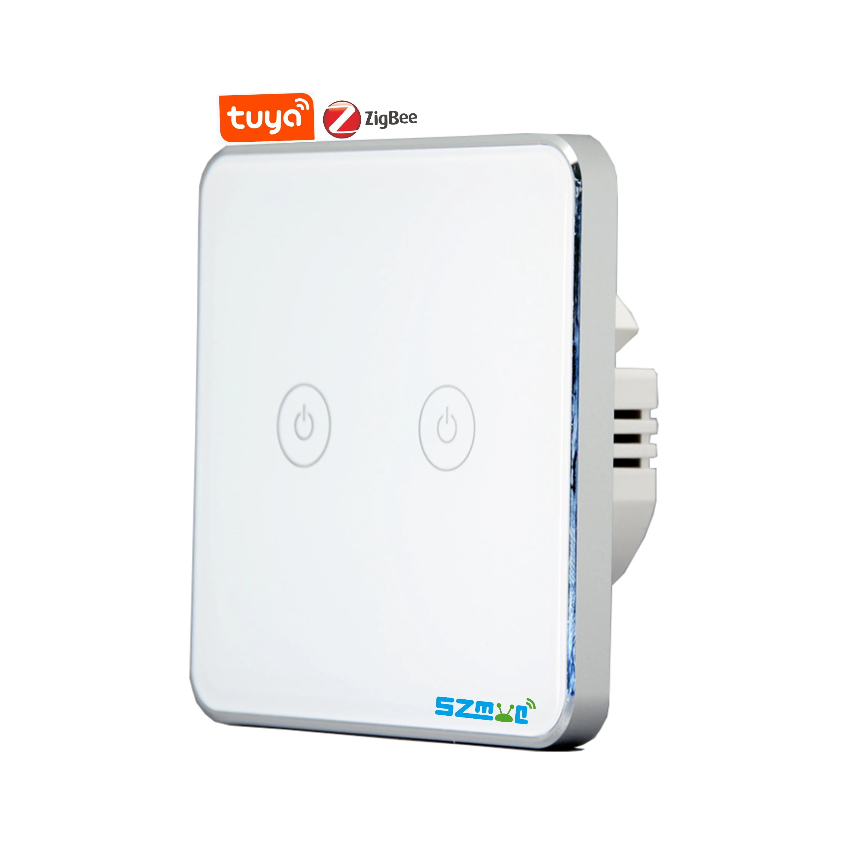 MYQ ZigBee 3.0 Smart Life App Control Tuya Wireless ZigBee Smart Magnetic Relay Light Switch 2Gang without N - Famidy.com
