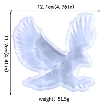 Eagle Silicone Mold For Resin Crafts – Coaster & Pendant Mold With Forest Scene – DIY Sculpture & Wall Art Making - View #7