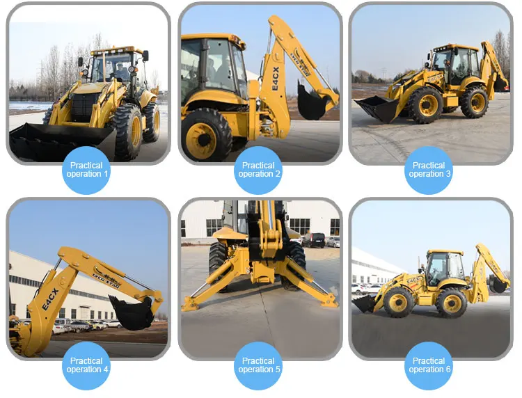 4x4 Compact Tractor With Loader and Backhoe Mini Loader With Backhoe ...
