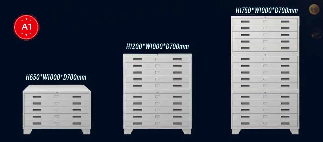 Steel Metal A0/A1 Paper Map Cabinet – 5 Drawers Filing Storage for ...