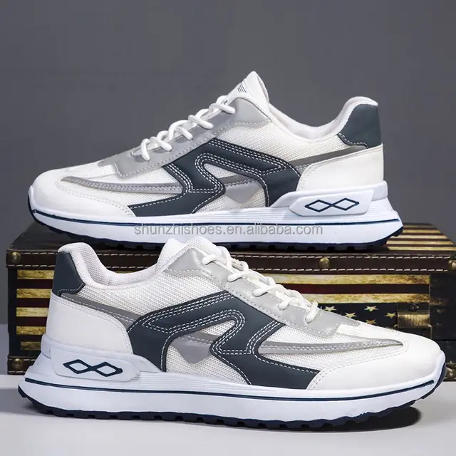 2024 Men's Casual Running Shoes Trendy & Versatile for Outdoor Sports Lace-Up Closure for Spring & Autumn