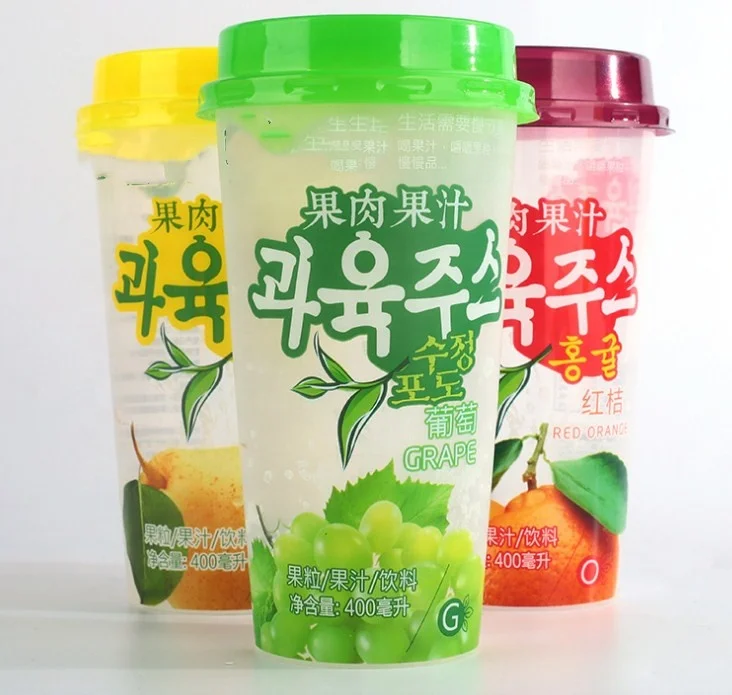 14 унций 400 мл впрыскиваемая чашка Boba для молока и чая в форме этикетки для напитков сока Питьевая полипропиленовая чашка IML чашка с крышкой для заводов