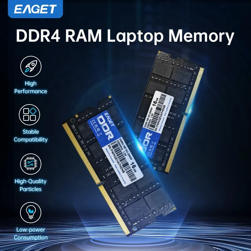 EAGET P40N DDR4 RAM - High Speed, Low Voltage Gaming Memory