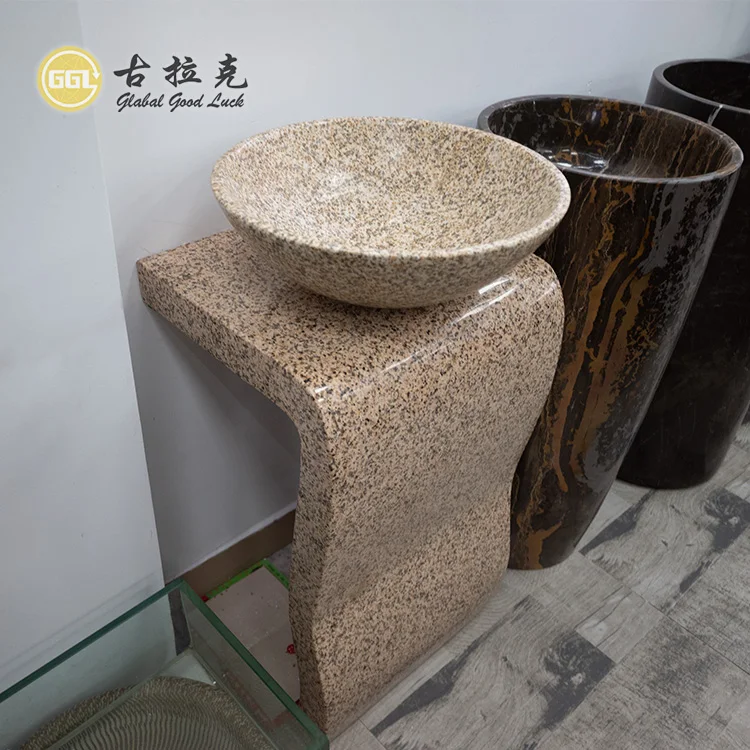 granite  marble free standing hand wash basin sink for hotel or home