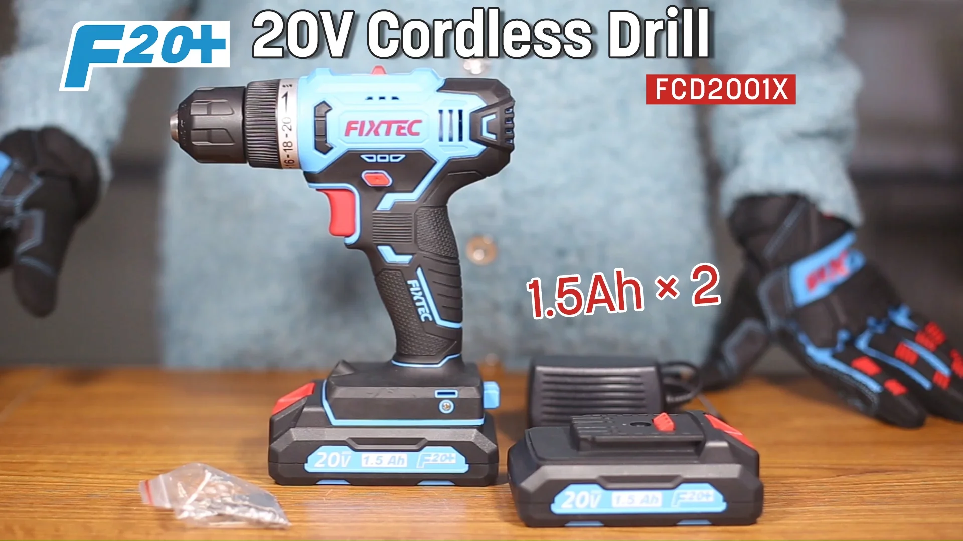 Fixtec Wholesale Power Tools Drill Kit Cordless Drill Set V Mini Cordless Power Drill With