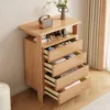 Walnut Pink Solid Wood Four-Drawer Chest