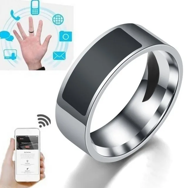 Smart Ring Intelligent Stainless Steel Multifunctional Digital Jewelry Heart Pattern Waterproof Mobile Phone Moon Rings