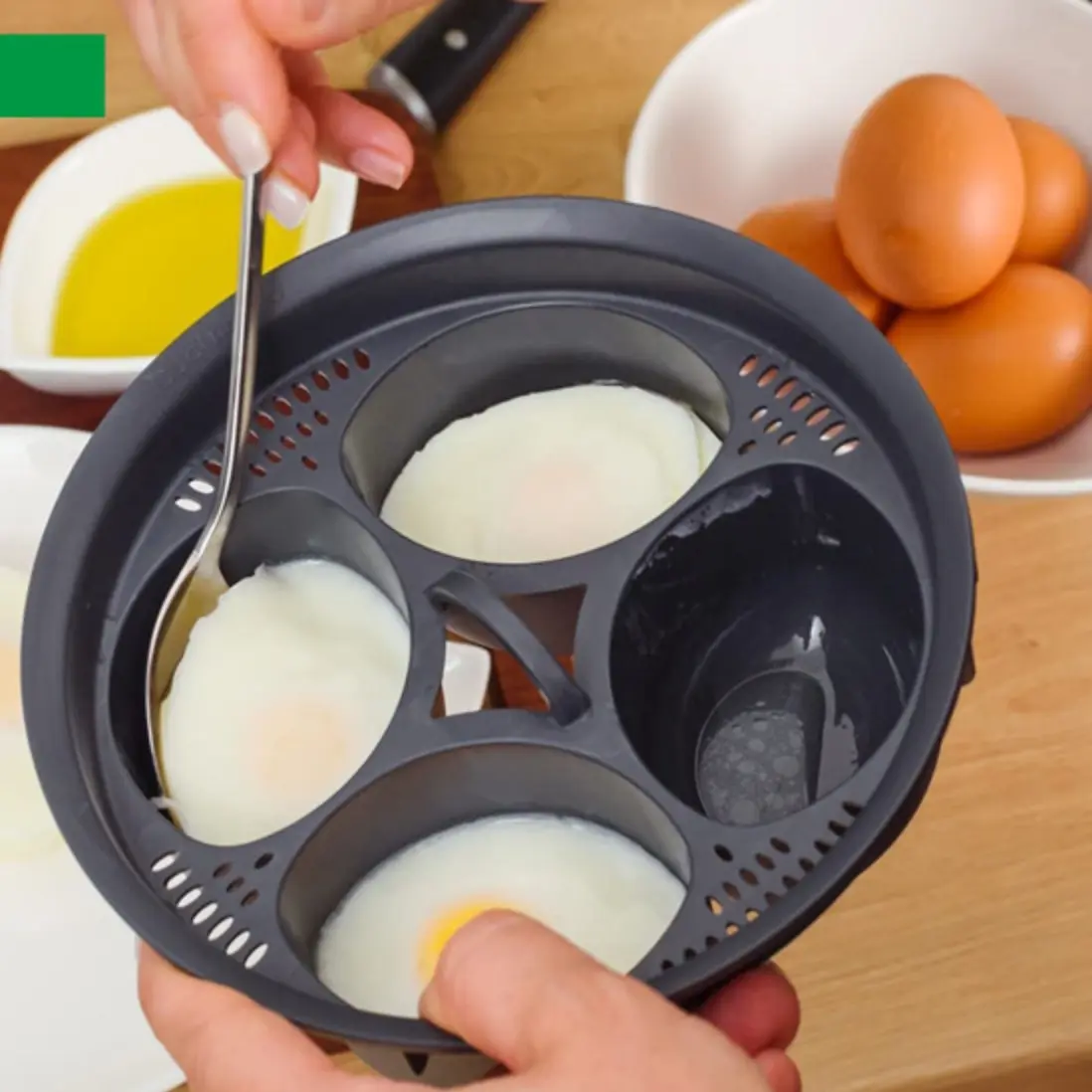 2023 New 4egg Egg Poacher Insert Nonstick Egg Cooker Mould For Thermomix Tm5 Tm6 Accessories