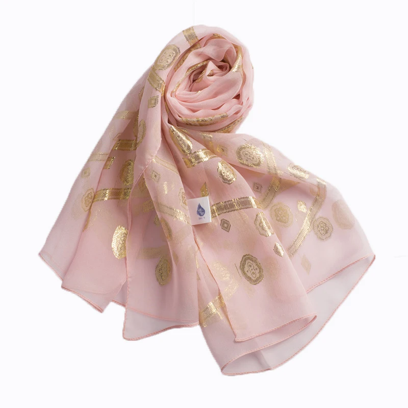 
 Китай, оптовая продажа, роскошные шарфы для головы, галстук, красящий под заказ, 30% Золотой проволока, 70% Шелковый шарф  