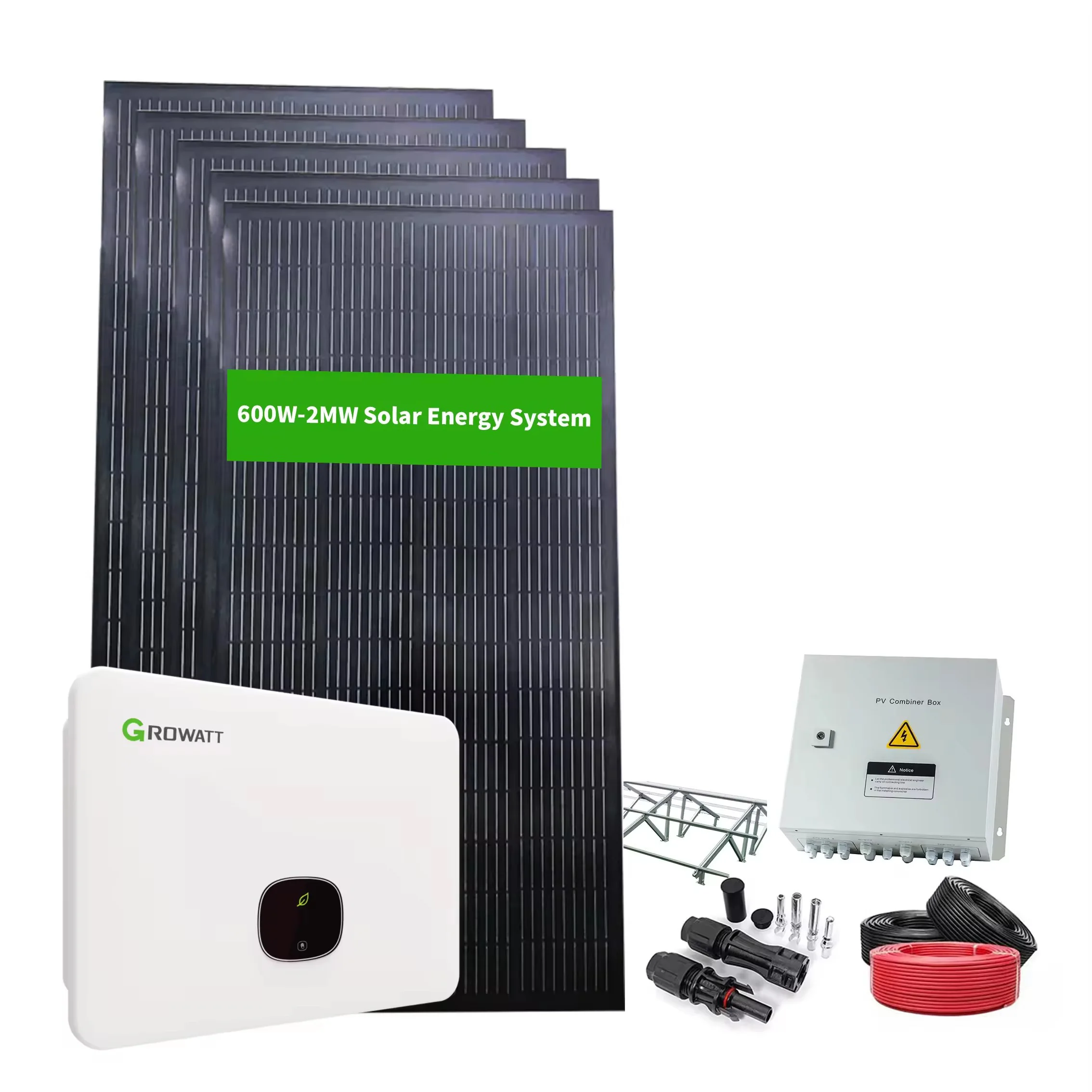 Solar Power System 500KW-10MW Solar Panels on Grid Solar System Hybrid 10MW On-Grid Power Station with MPPT Controller