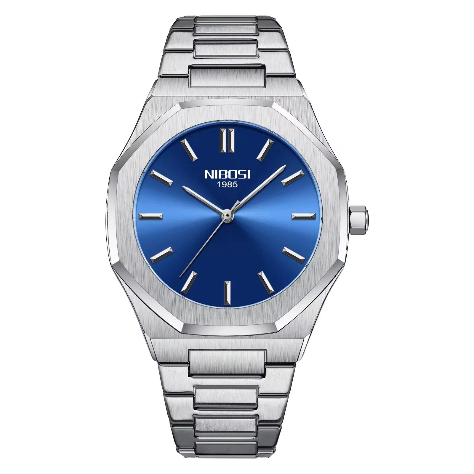 NIBOSI 2520 Quartz Stainless Steel Strap Luminous Japan Movt Business Classic Watches for Men