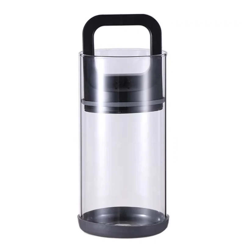 Airtight Food Storage Container Set Jar Kitchen Hand Made Multifunction Cylinder Cookie Candy Spice Tea Cereal Storage Glass