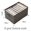 Tela Oxford gris de 9 rejillas.
