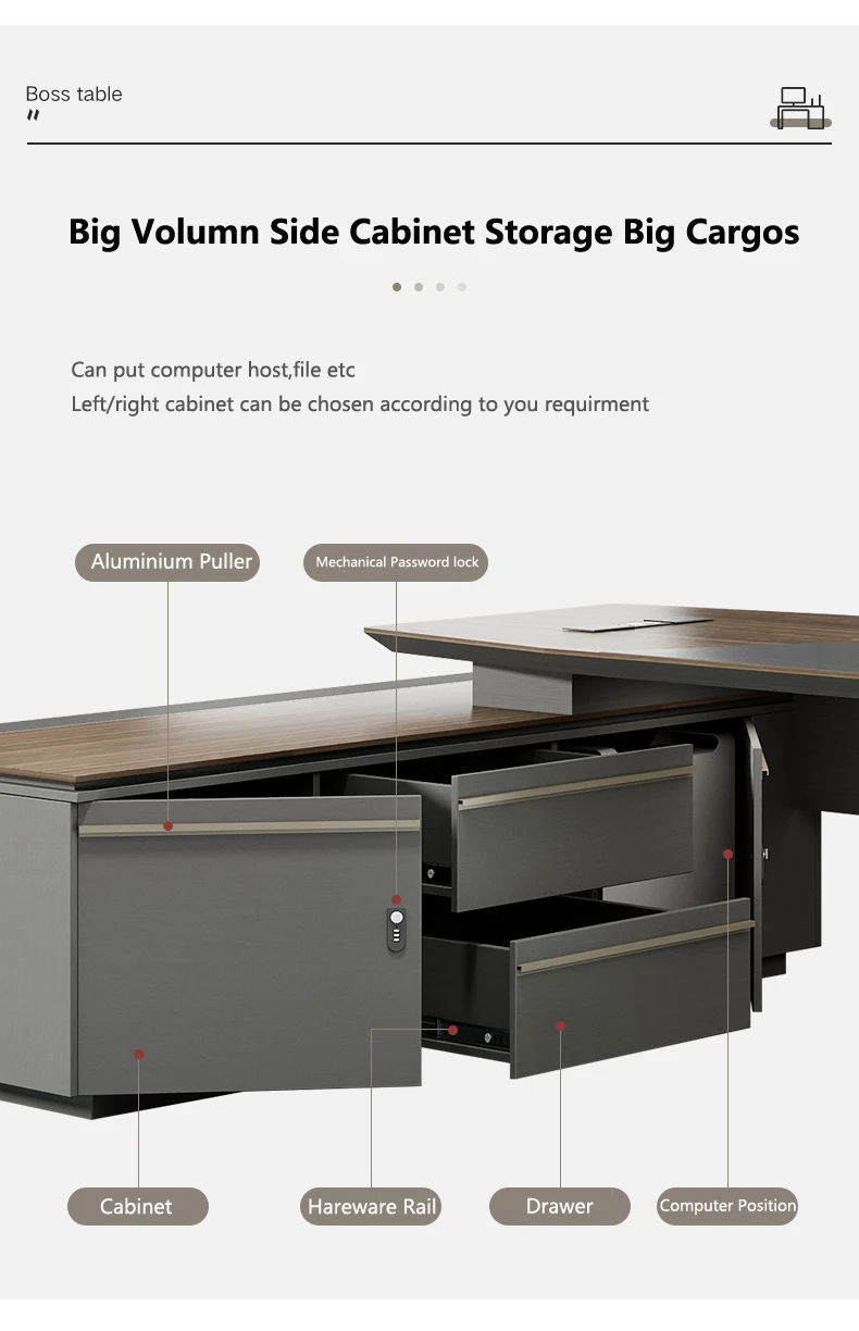 High Quality Custom Modern Design Commercial Office Furniture Desk Executive Ceo Manager Boss Luxury Office Desk Director Tables