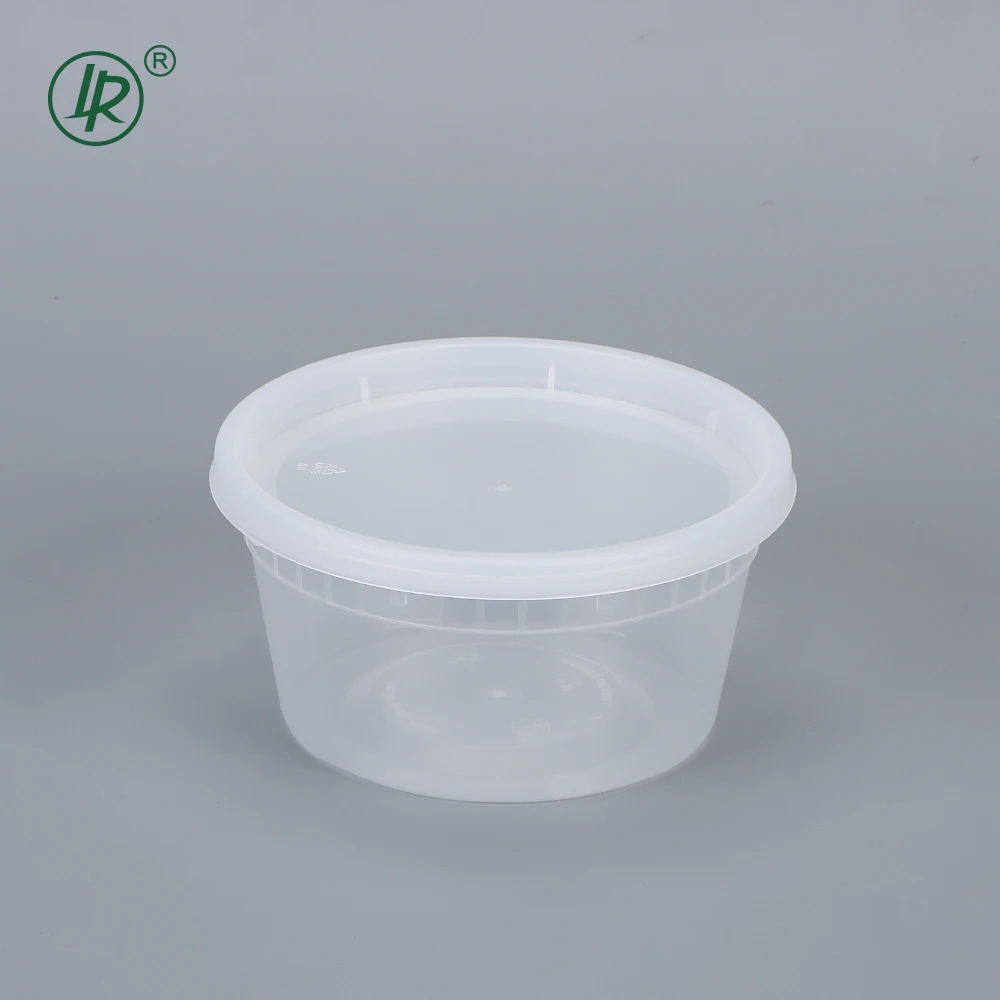 Food Storage Deli Containers with Lids 8oz, 12oz, 16oz, 24oz, 32oz Freezer Clear Deli Cups, BPA-Free Leakproof Round Meal Prep