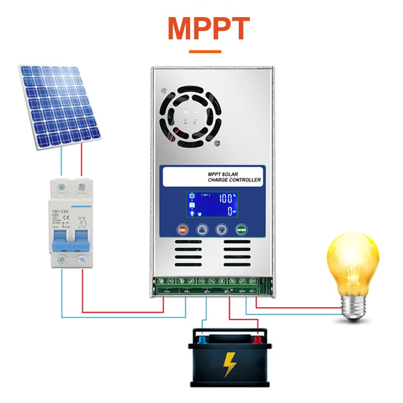 60a Mppt Regulator 12v 24v 36v 48v Solar Panel Max Pv Input 150v Mppt ...