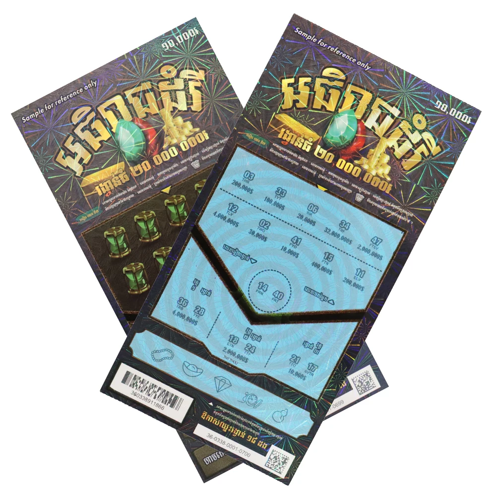 2025 New Design Digital Printing Color Winning Lottery Tickets Manufacturer Scratcher for Sale