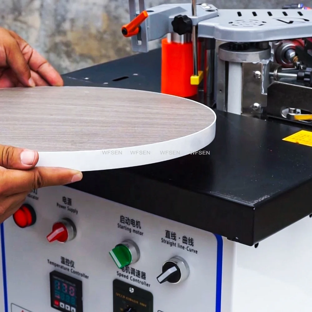 WFSEN CE Manual Handle Small Size Mini Edge Bander Machine for Wood Furniture