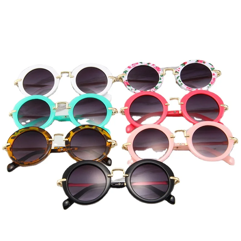 Retro Round Frame Children Kids Sunglasses Baby Girls UV400 Eyeglass Sun Glasses