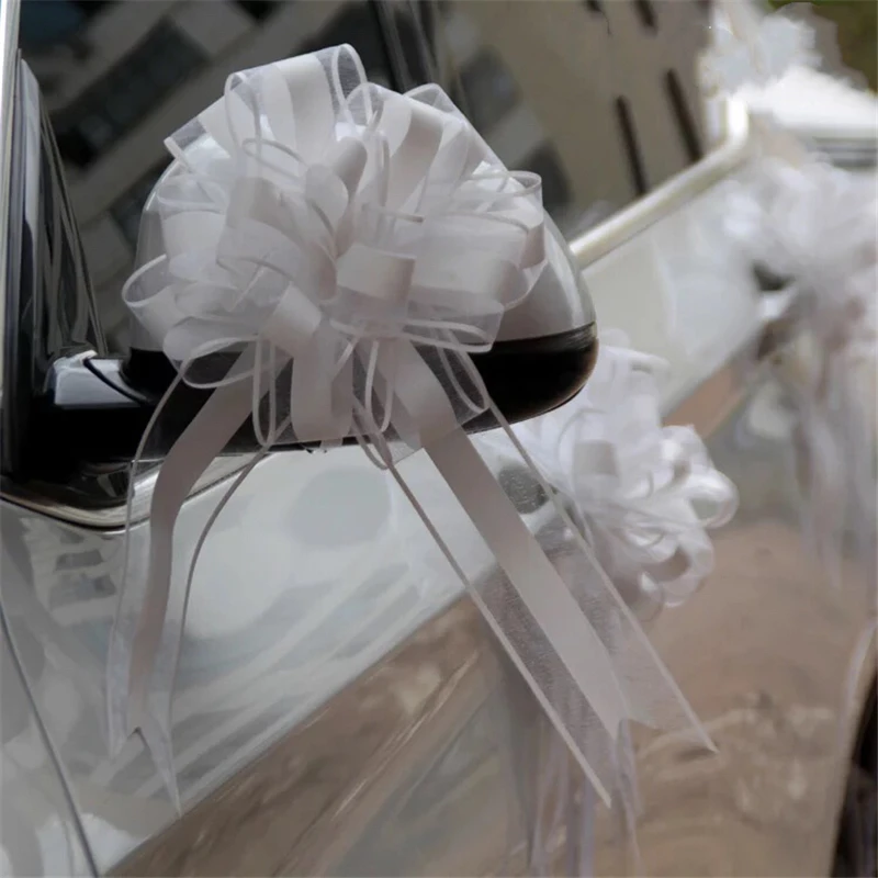10 pcs Organza Yarn Pull Bows Ribbon Wedding Party Flowers Decor Gift Wrap 
