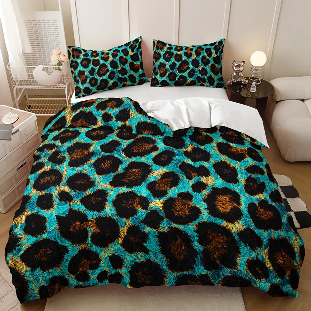 Premium Luxury Leopard Print Milk Pattern Personalized Fashion Digital Printing Bedding Winter Duvet Cover