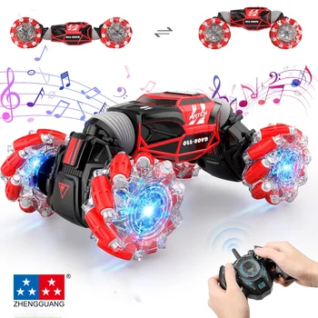 Zhenguang Kids Double Remote Control Hand Control Rc Stunt Car Boys Rc Car Hobby Gesture Control Car With Music And Light