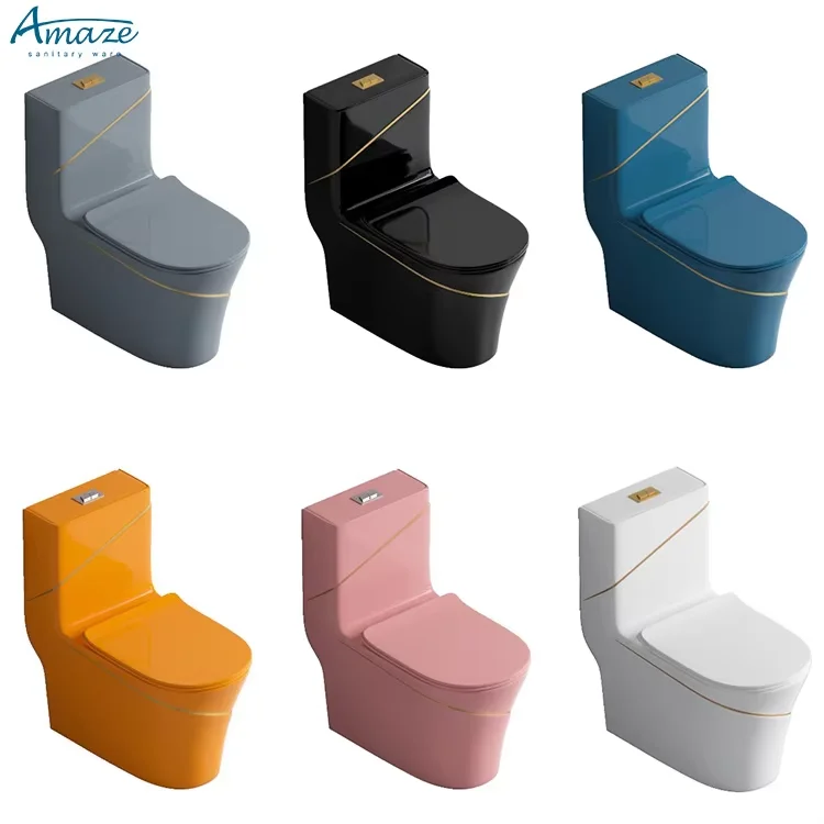 New design modern toilets Bathroom simple ceramic toilet one piece floor mounted dual flush toilet factory