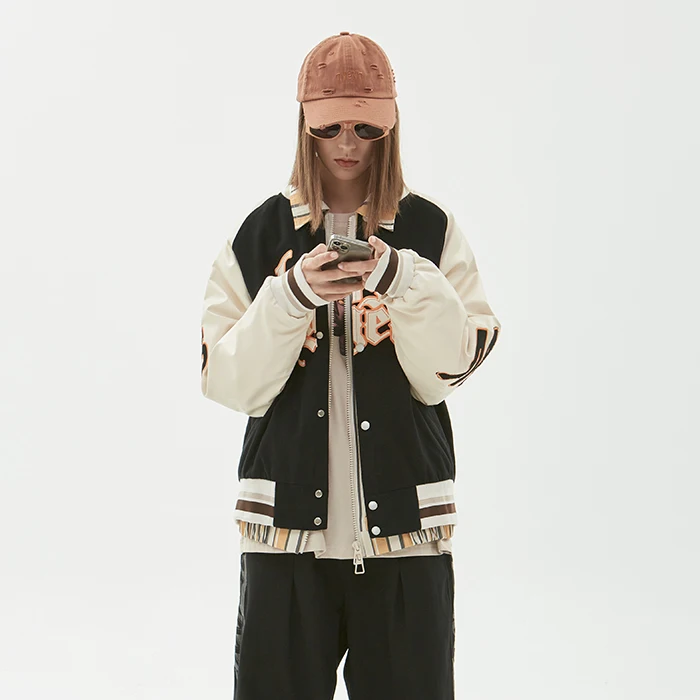 2024 autumn and winter student long-sleeved embroidered baseball uniform outer wear men's jackets_voghion.com