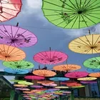 Китайский деревянный бумажный зонт