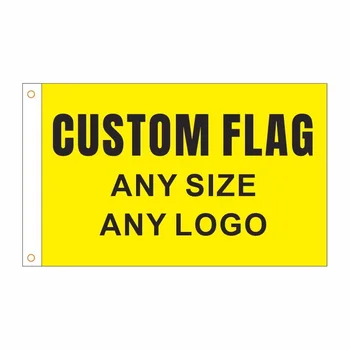 custom 100% polyester flag 3x5 outdoor promotion silk screen printing logo large flag