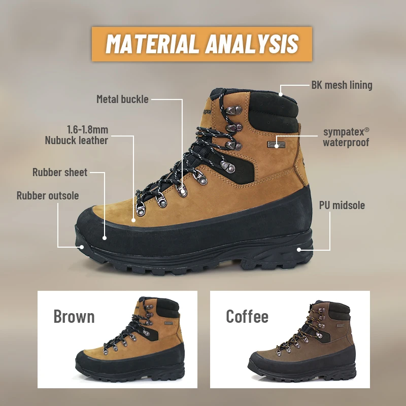 Hanagal OEM ODM Custom Hiking Boots for Men Waterproof Tactical