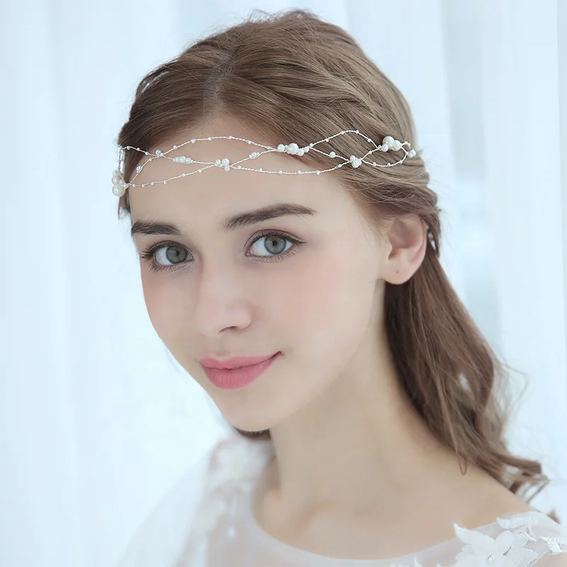Wholesale Fashion Simple Pearl Hair Accessories Wedding Bridal Headpiece -  Buy Wedding Diamond Headpiece,Cheap Headpieces,Fairy Headpiece Product on  