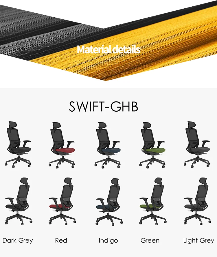 Modern Swivel Ergonomic Mesh Fabric Office Chairs supplier