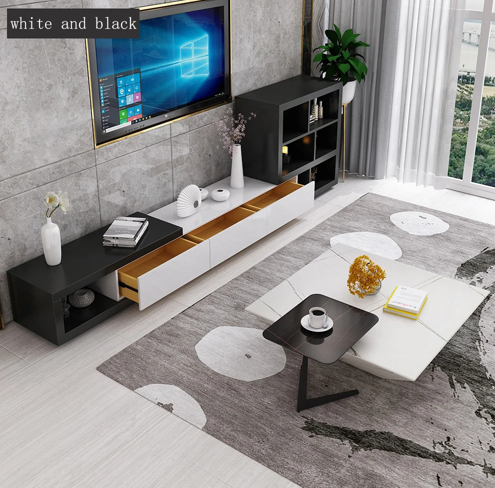 Nordic Style Extendable Marble Coffee Table Living Room Table Marble