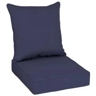 Customized 24*24*4in Memory Foam Lumbar Pillow Seat Cushions Quilted Washable Outdoor Recliner Chair Cushions for Garden Patio