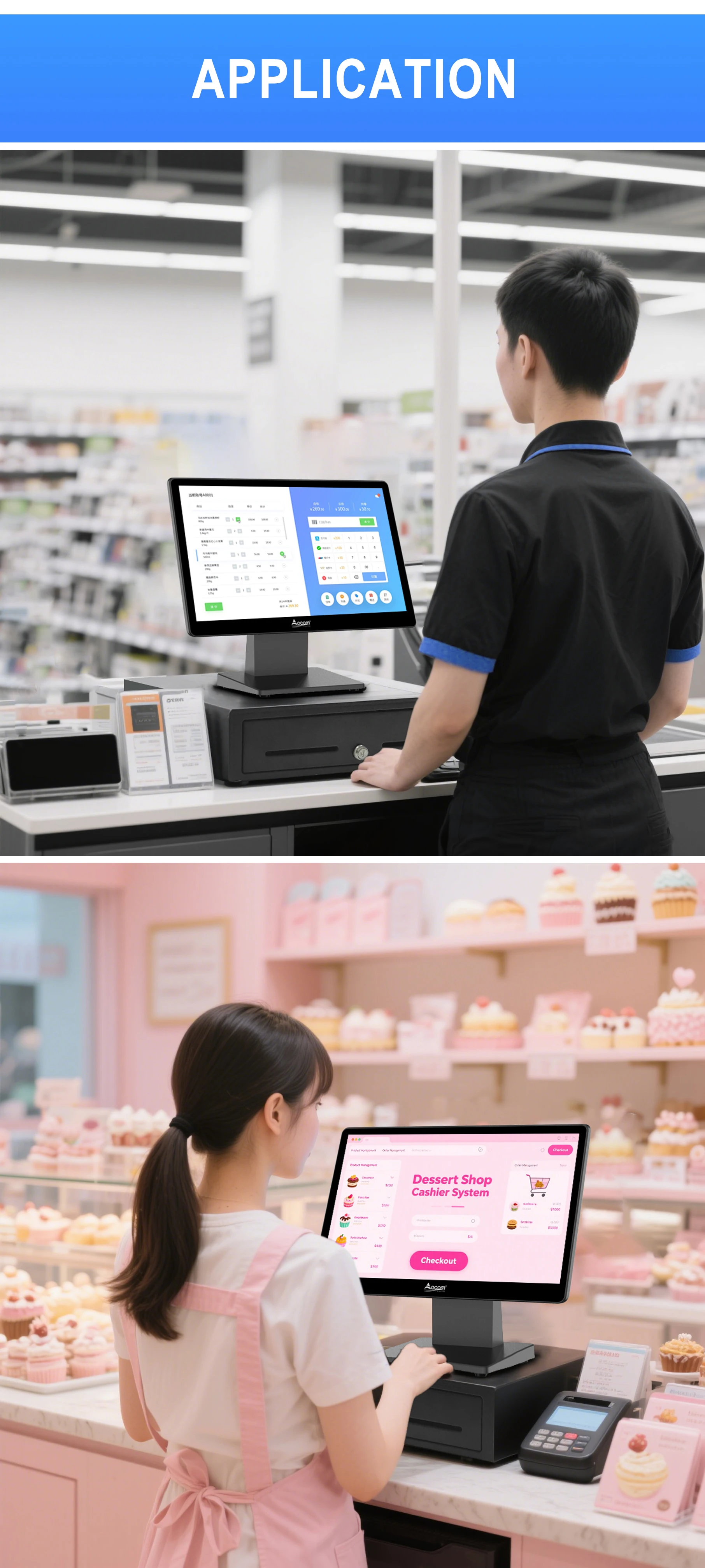 POS-1566 15.6 Inch Touchscreen POS System - Android & Windows Cash ...
