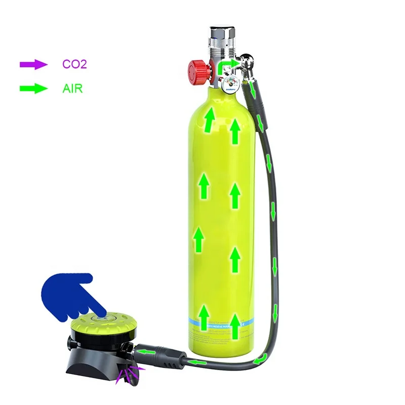 SKTIC 1L Scuba Oxygenation Tank For Diving Cylinder Mask Swimming Buceo Diving Equipment51212