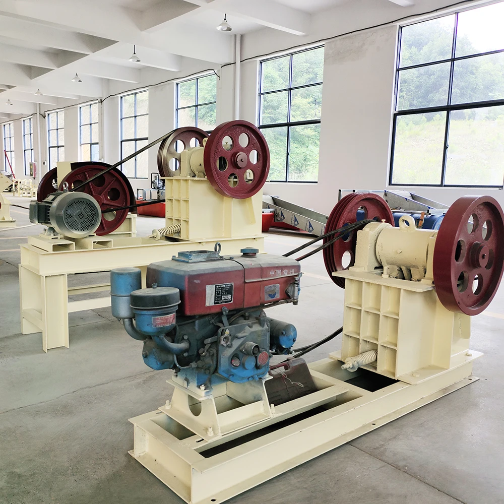 Small Size Mini diesel Engine Limestone Rock Gold Ore Jaw Crusher Machine