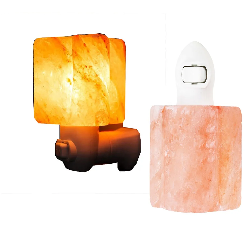 Luminaria Himalayan Pink Salt Stone Lamp Carved Cylinder Style Organic
