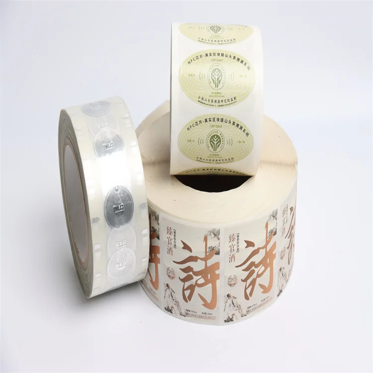 Hochwertiger, luxuriöser BOPP-Klebeetikett mit individuellem Logo, kleine Rolle, wasserdicht, weiß – für Gesundheitspflegeprodukte und Flaschen – Produkt