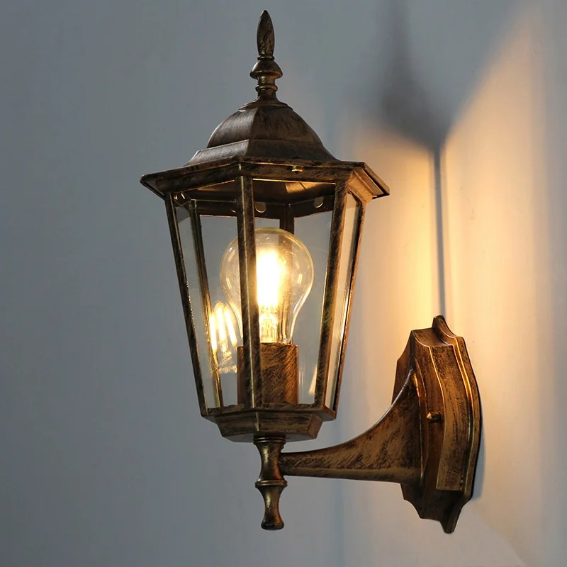 Amerikan ve Avrupa Tarzı Alüminyum Paslanmaz Çelik LED Duvar Lambası, Su Geçirmez Dış Mekân Aydınlatması, Modern Retro Bahçe ve Balkon Lambası