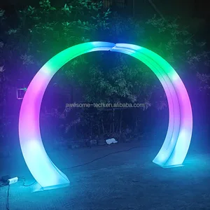White LED Smart Arch Light for Outdoor Decor Waterproof Dimmable Remote Control Garden/Pathway/Yard/Party/Wedding Lighting