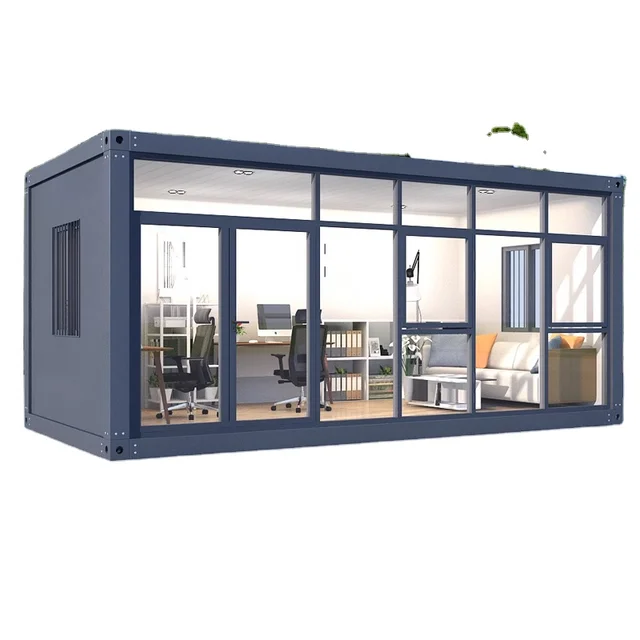 CE ISO Certification China Wholesale Foldable Container House Mobile Home 2 Bedroom Prefabricated Glass House