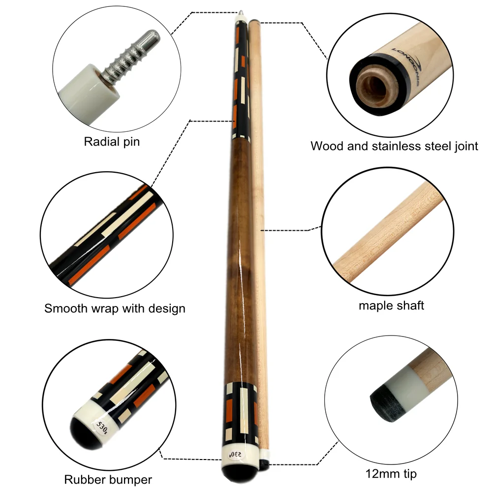Cueelf Professional Carom Stick Korean 3 Cushion Cue Carom Cue Taper