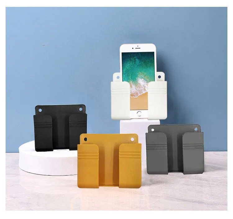 Universal Portable Home Living Room Charger Rack Shelf Wall Mount Abs Phone Holder Stand Mobile Stand Phone Holder factory