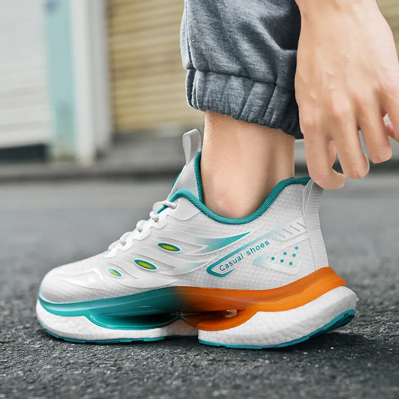 Nieuwe Ontwerpen Merk Shox Schoenen Mannen Custom Haak Sneakers  Veterschoenen Casual Sportschoenen Lente Trending Joggingboxen